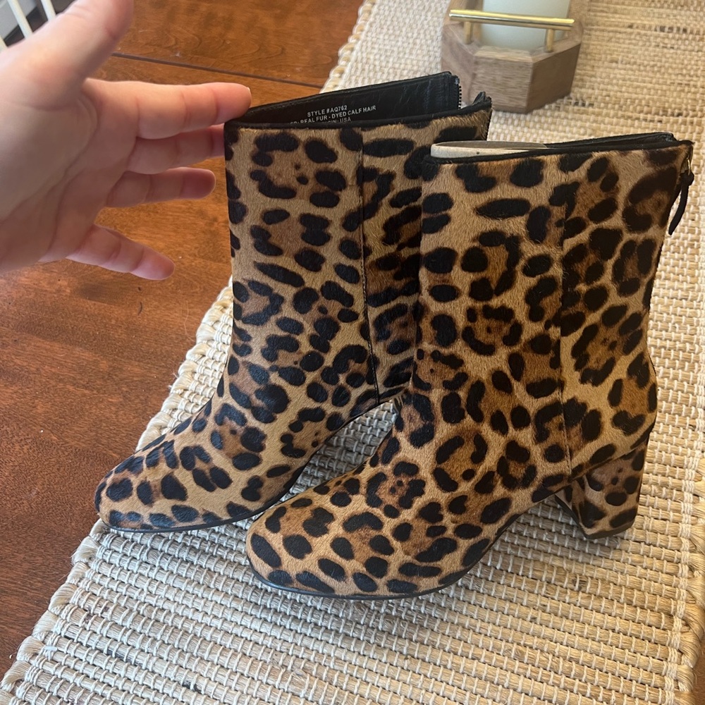 NWT J. Crew Haircalf Cheetah Ankle Boot - Picture 1 of 12